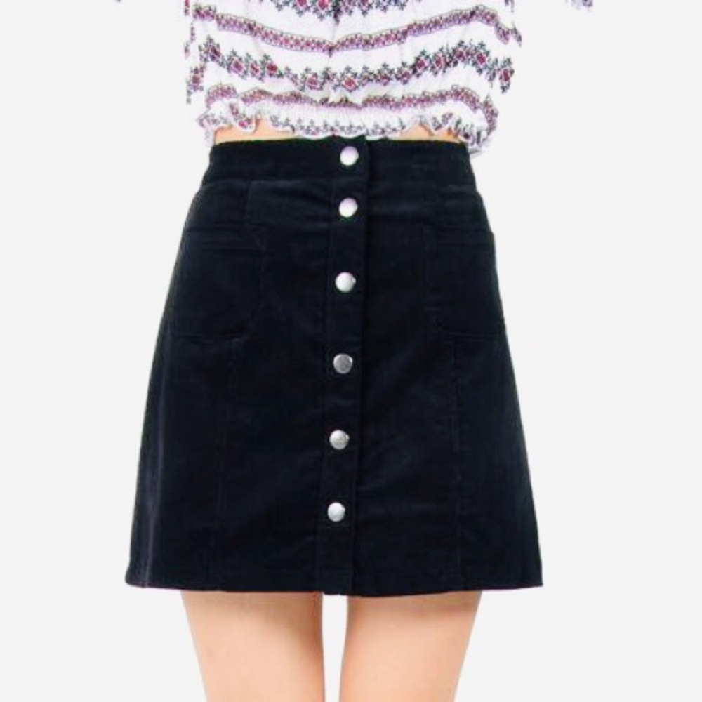 H&M Button Front Skirt